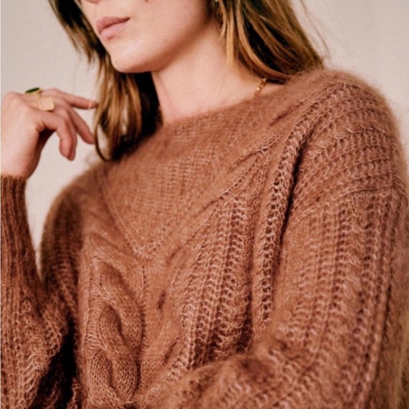 Sézane Marius Jumper in Mottled Camel - Picture 1 of 9